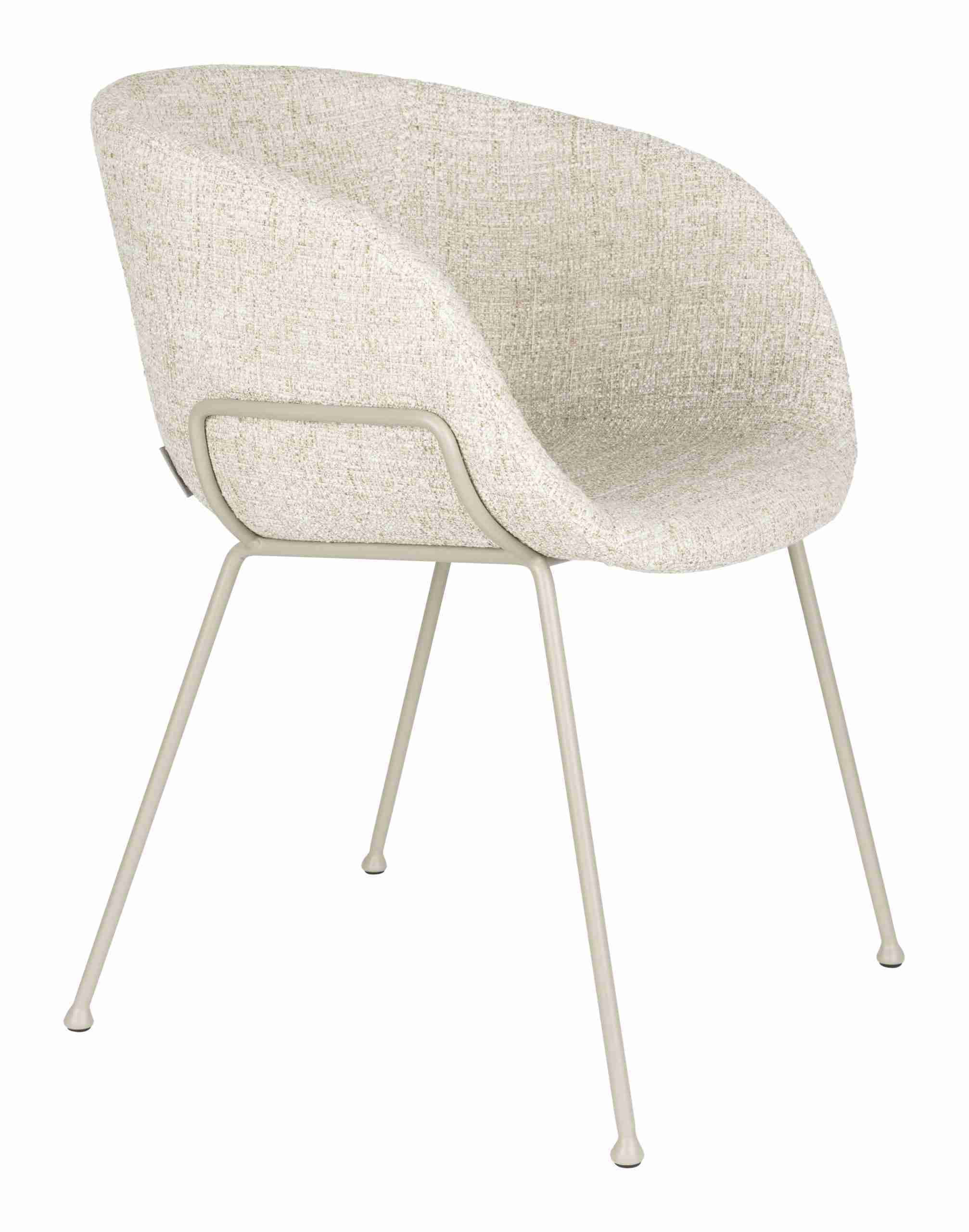 Zuiver Eetkamerstoel Feston Stof - Beige