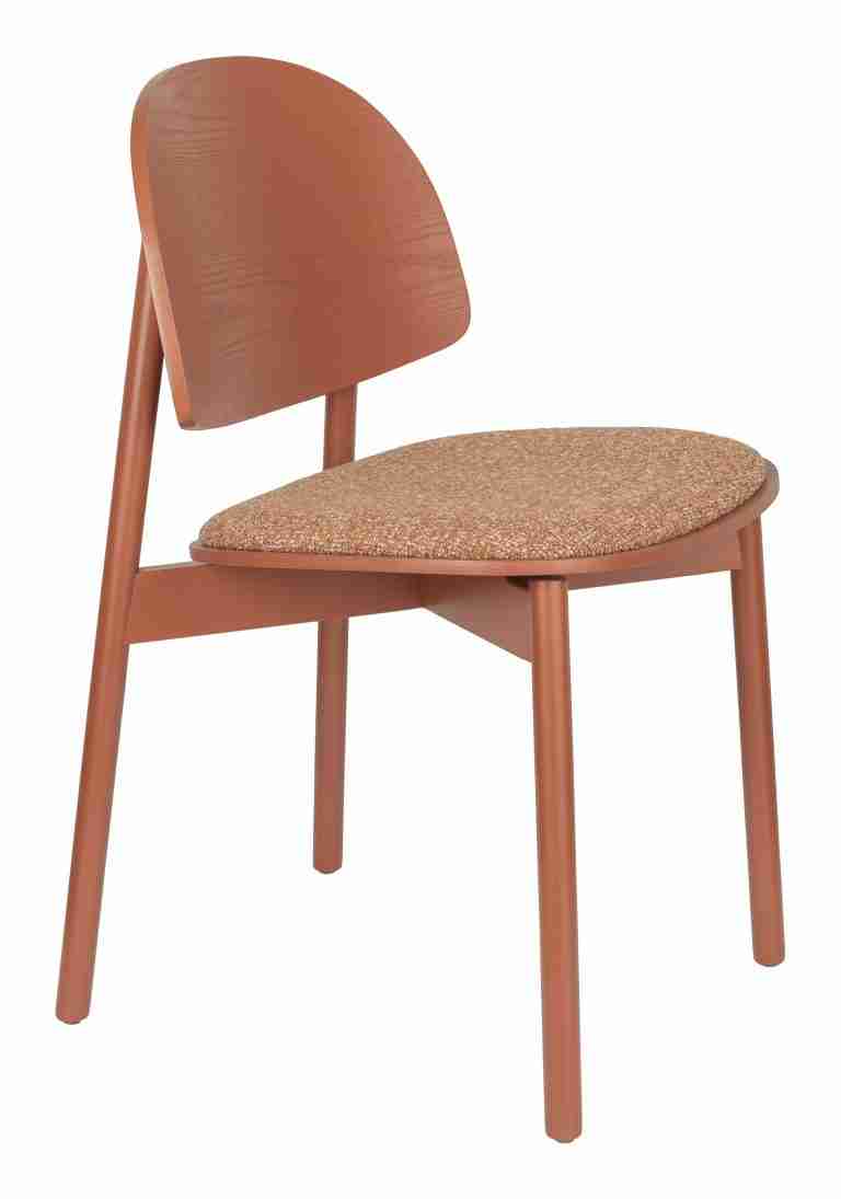 Zuiver Eetkamerstoel Sunrise Stof en hout - Rood