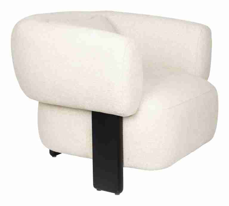 Zuiver Fauteuil Neil Geweven stof en hout - Wit