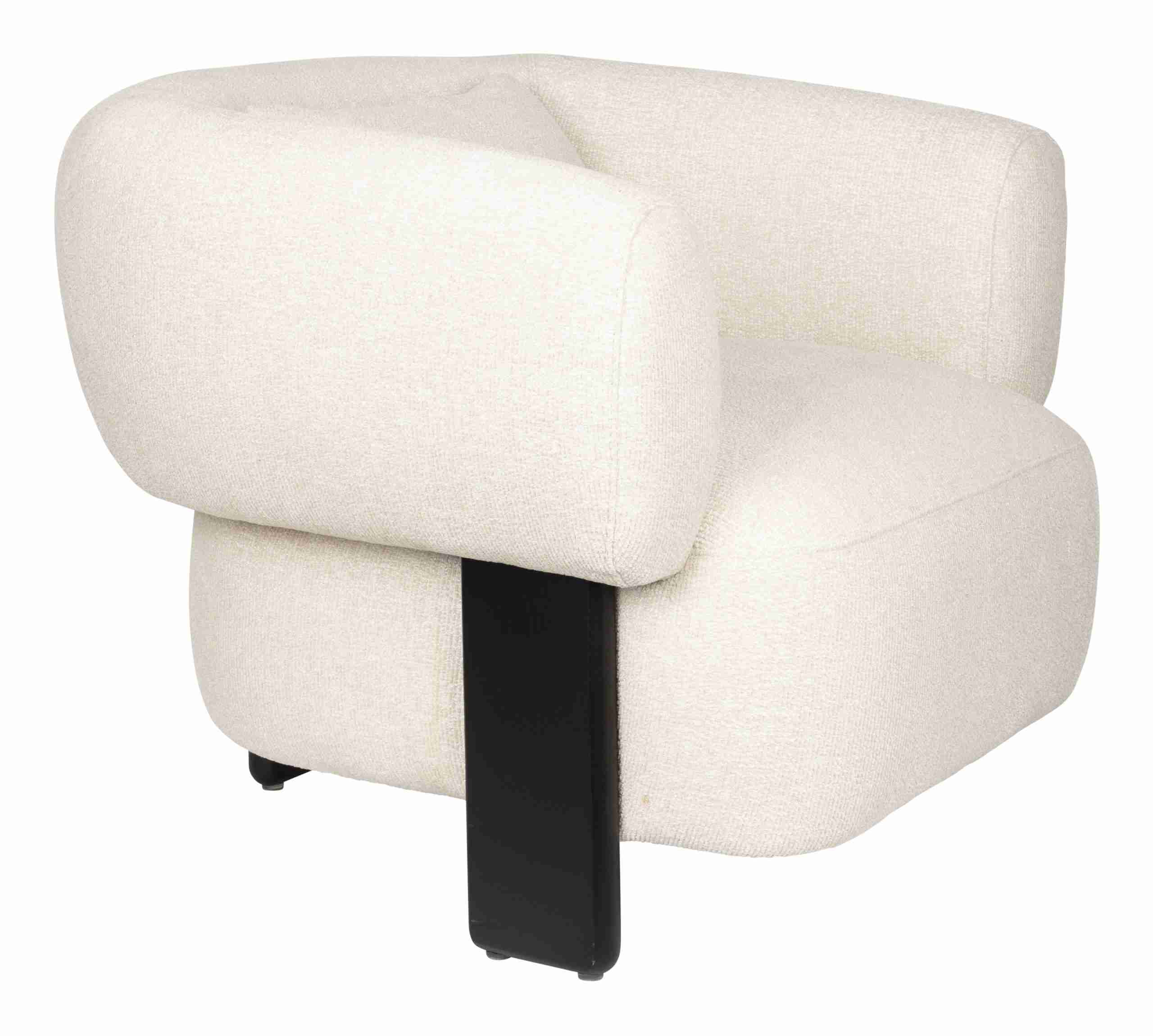 Zuiver Fauteuil Neil Geweven stof en hout - Wit