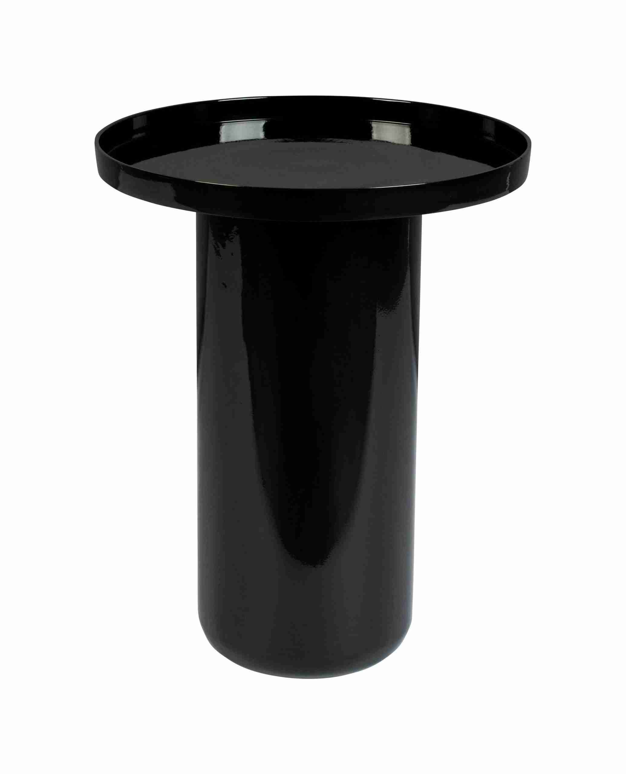 Zuiver Ronde Bijzettafel Shiny Bomb 40cm - Zwart