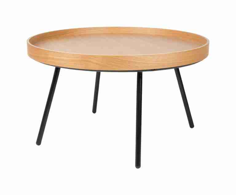 Zuiver Ronde Salontafel Oak Tray Eikenhout, 78cm - Bruin
