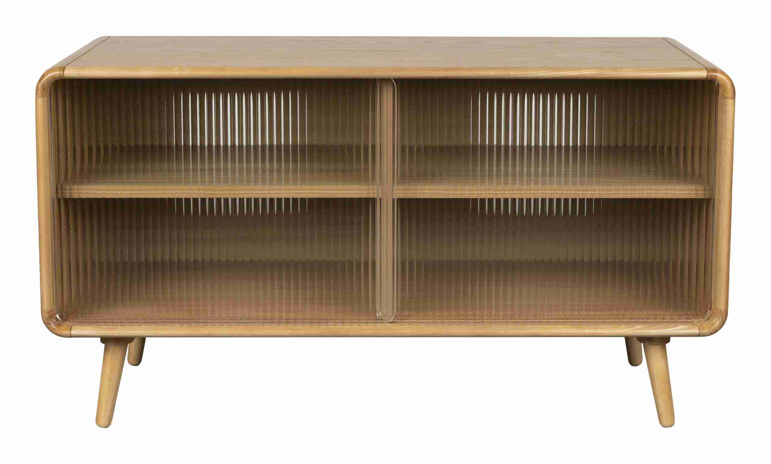 Zuiver TV-meubel Rise Eikenlook en glas, 100cm - Naturel