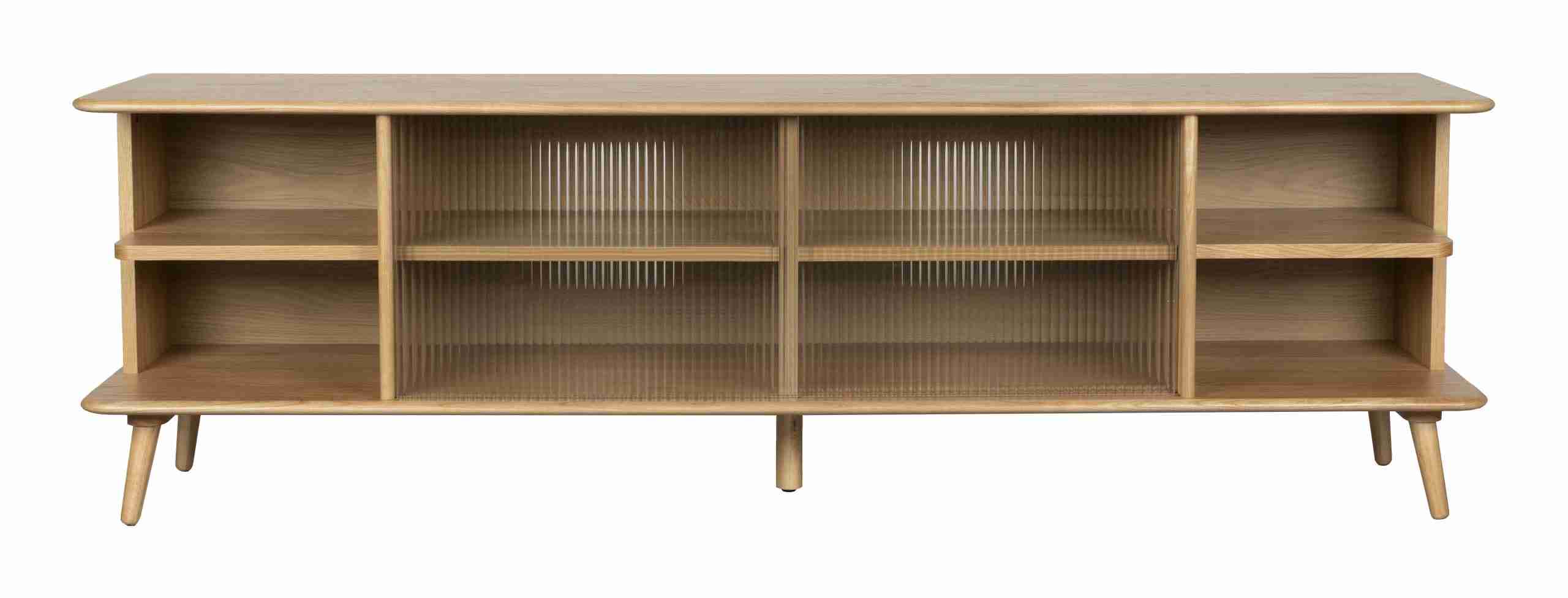 Zuiver TV-meubel Rise Eikenlook en glas, 180cm - Naturel