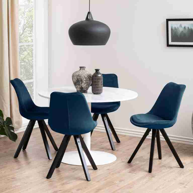 Bendt Ronde Eettafel 'Dara' 110cm, kleur Wit Marmer