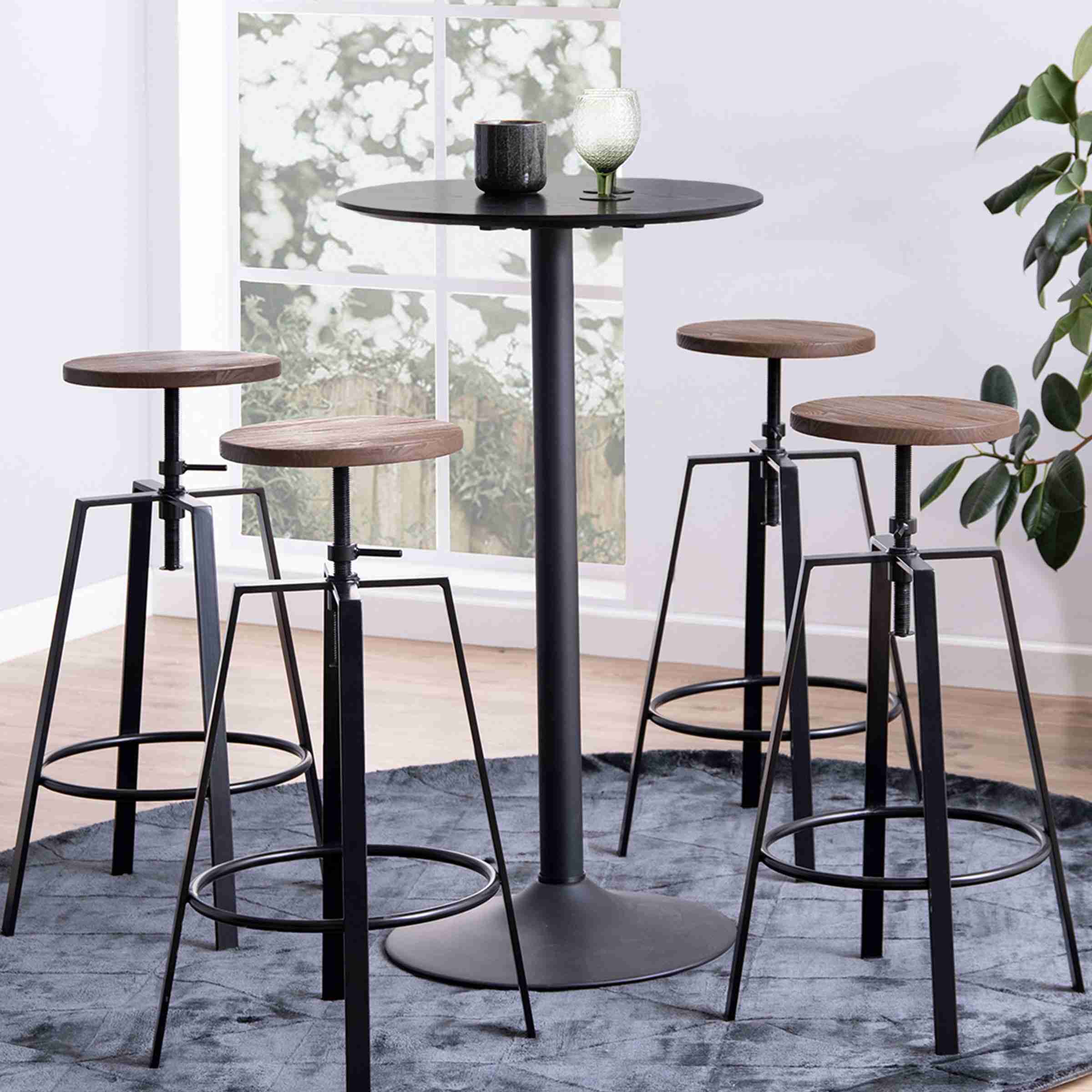 Bendt Ronde Bartafel 'Ina' 60cm, kleur Zwart
