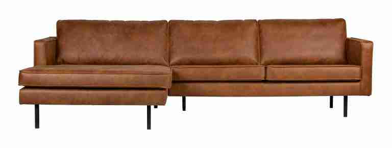 WOOOD Loungebank Rodeo Links, Eco Leder - Cognac - BePureHome