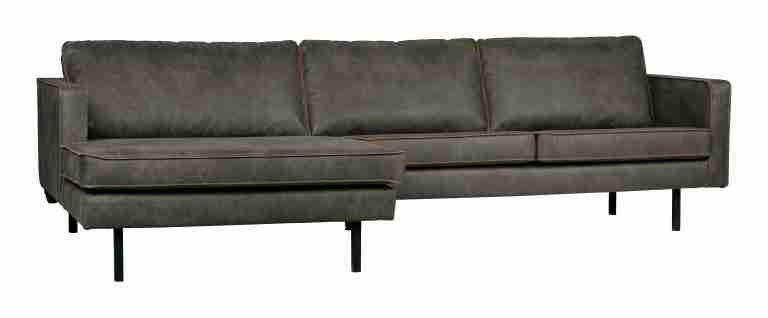 WOOOD Loungebank Rodeo Links, Eco Leder - Legergroen - BePureHome