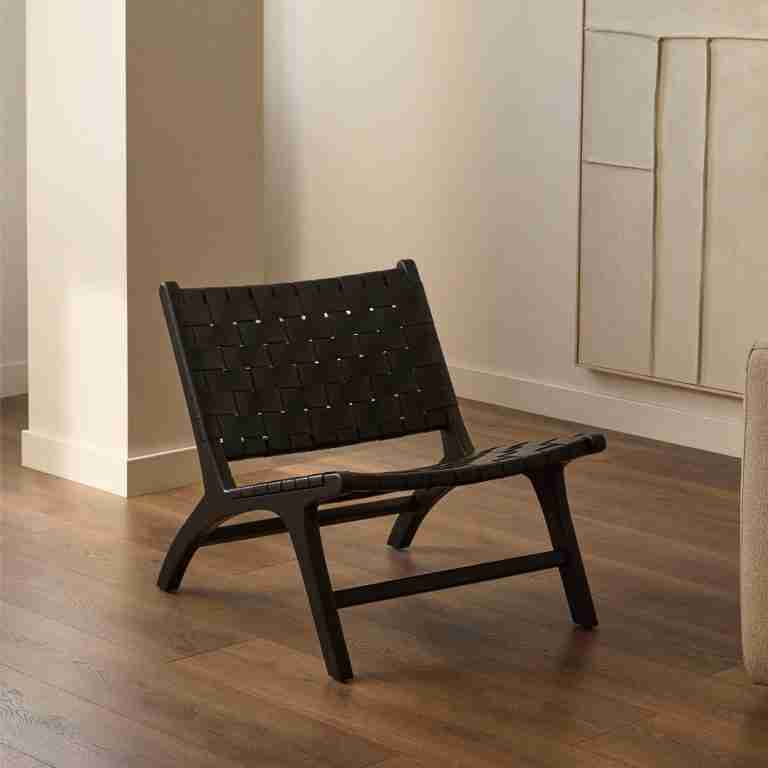 Kave Home Fauteuil 'Calixta', kleur Zwart