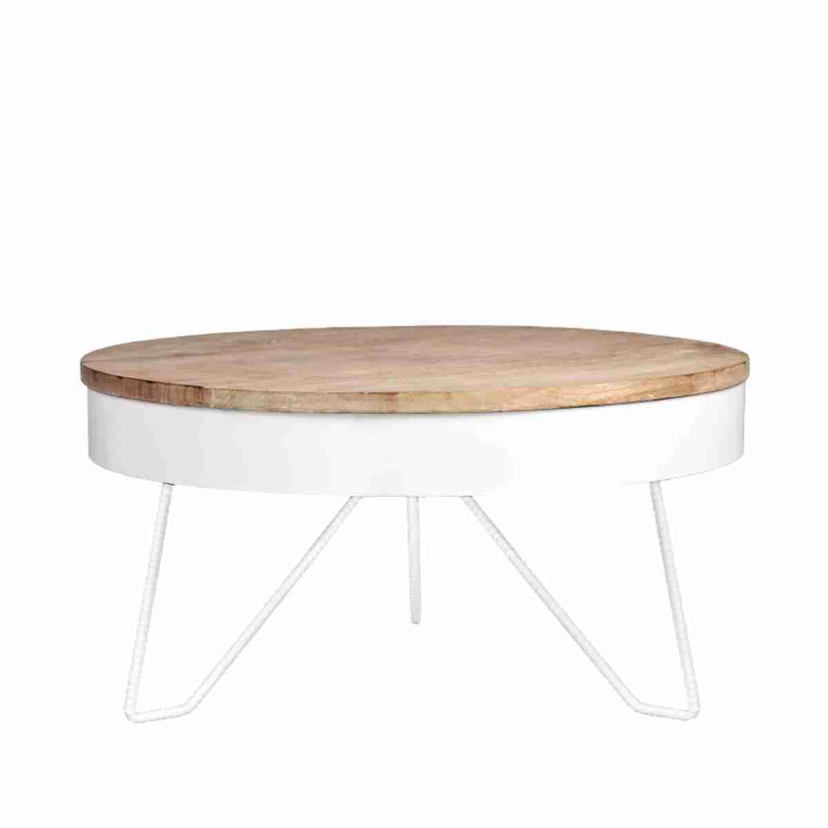 LABEL51 salontafel 'Saran' 80x80x43 cm, kleur Wit
