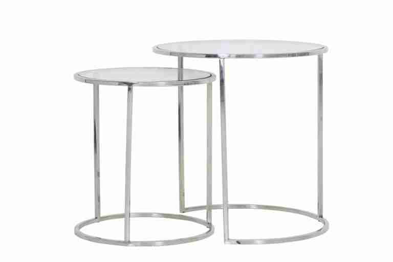 Light & Living Bijzettafel 'Duarte' Set van 2 stuks, kleur Zilver