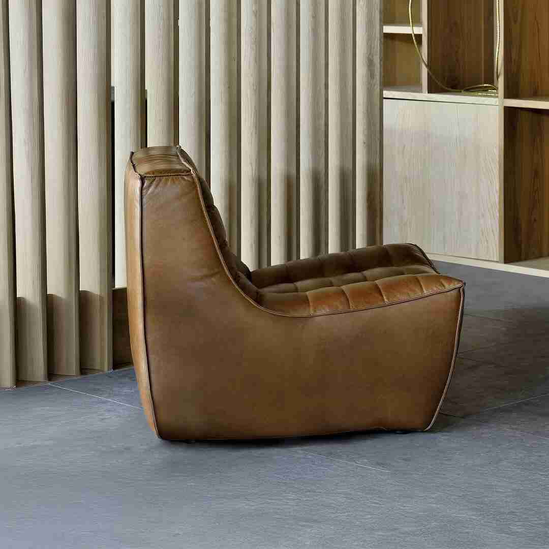 Ethnicraft Modulaire Bank N701 Leder, 1-zits - Old Saddle