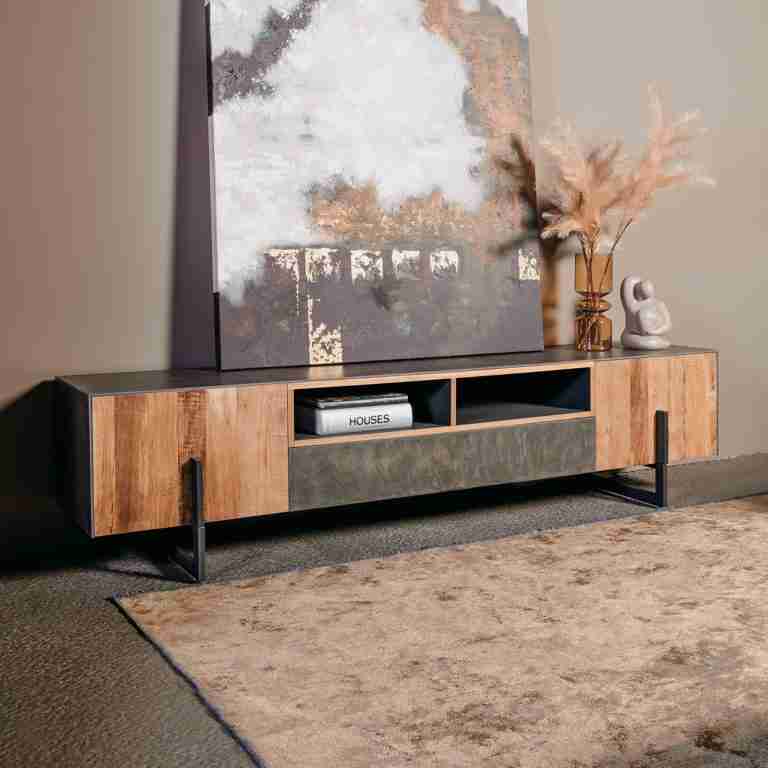Tower Living TV-meubel 'Ora' Gerecycled Teak, 222 cm