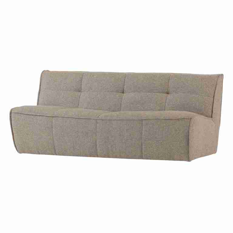 vtwonen 3-zits Bank Cluster Bouclé, 204cm - Khaki bruin