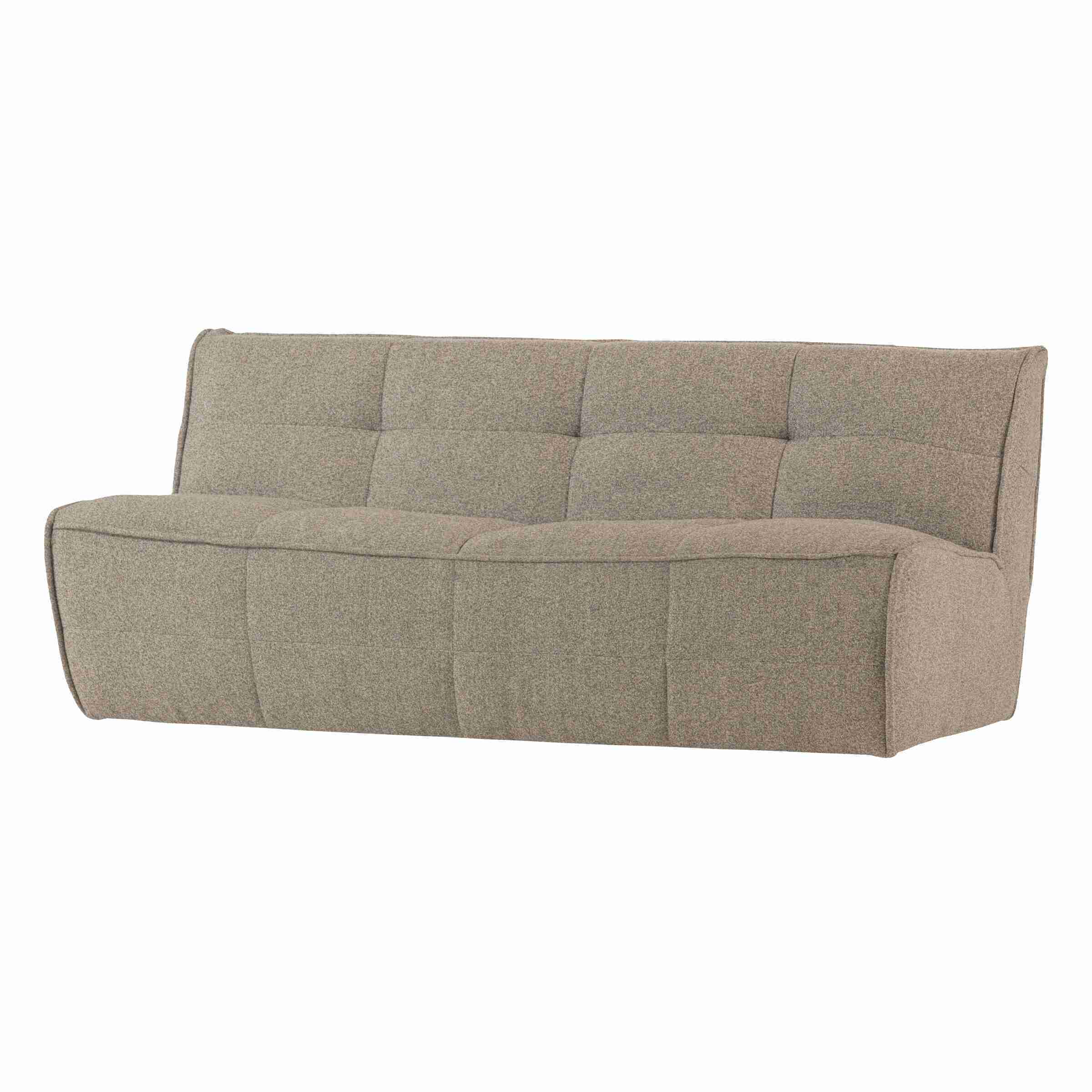 vtwonen 3-zits Bank Cluster Bouclé, 204cm - Khaki bruin