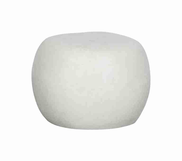 vtwonen Bijzettafel Pebble Betonlook, 50cm - Wit - Rond