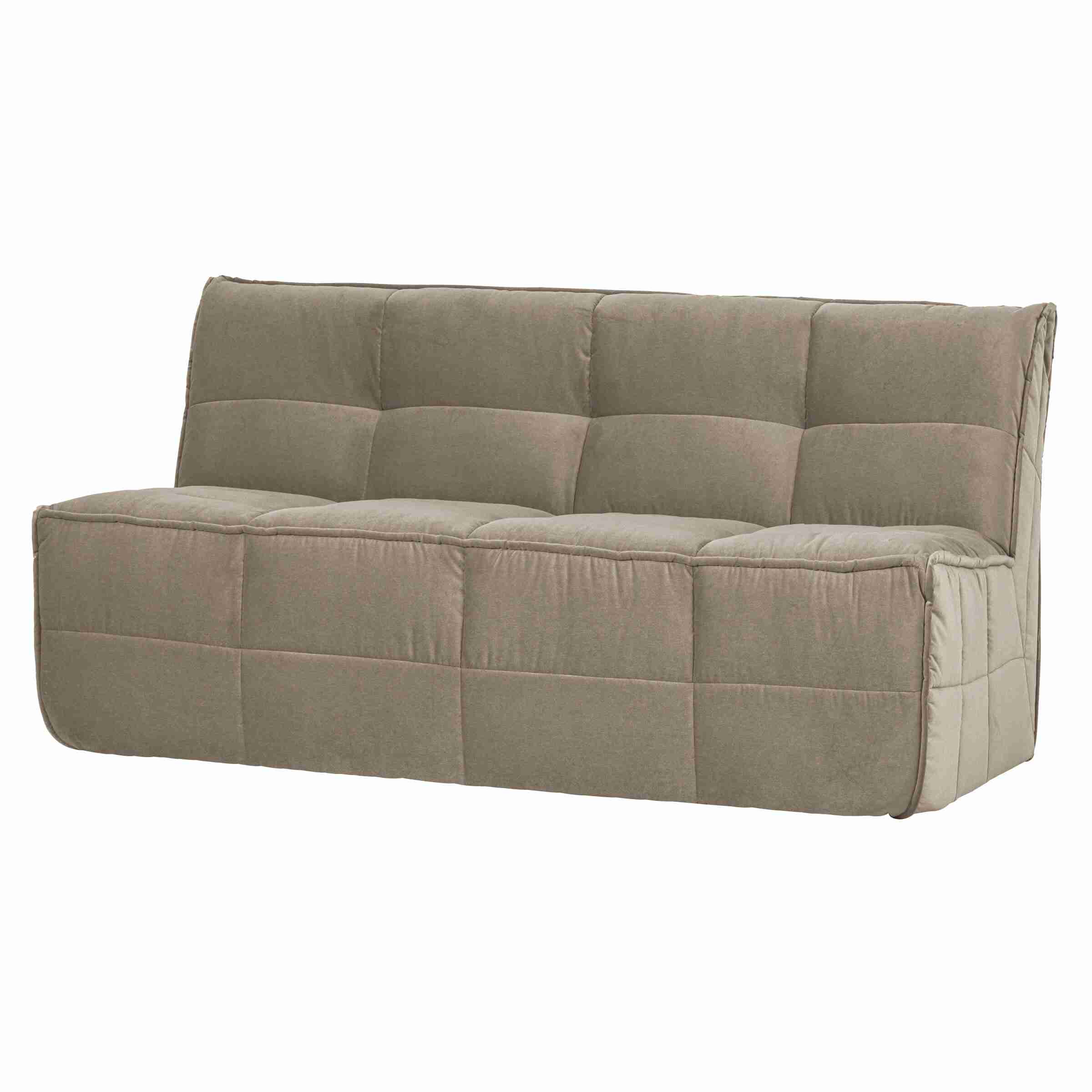 vtwonen Eetkamerbank Cluster Velvet, 164cm - Warm Taupe