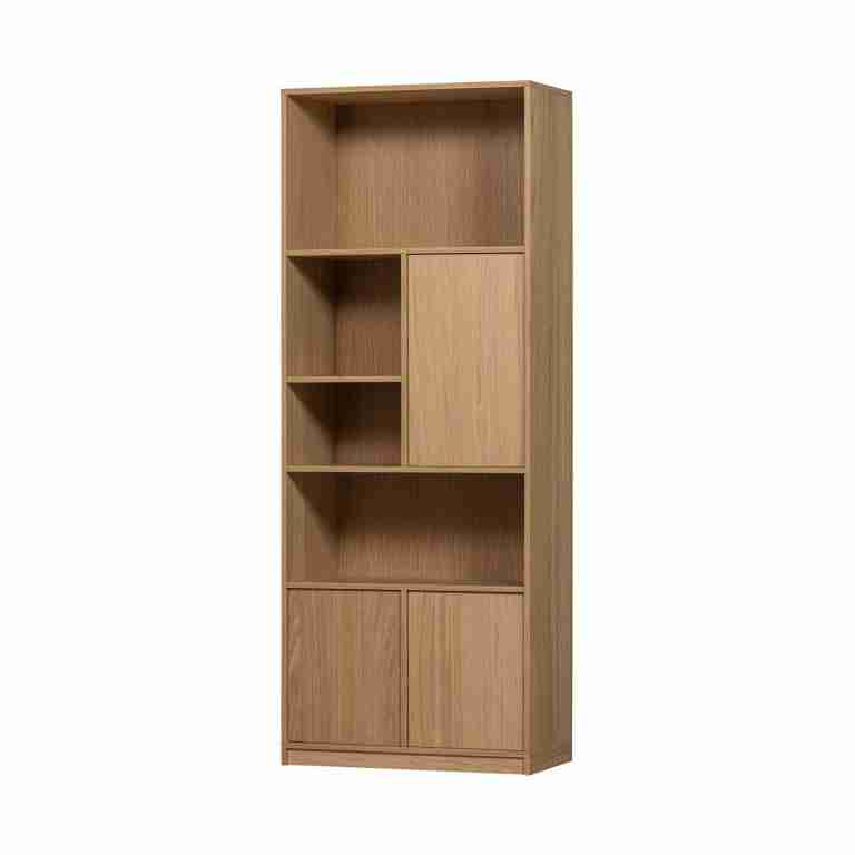 vtwonen Opbergkast Modulair Eikenhout, 200 x 77cm - Bruin