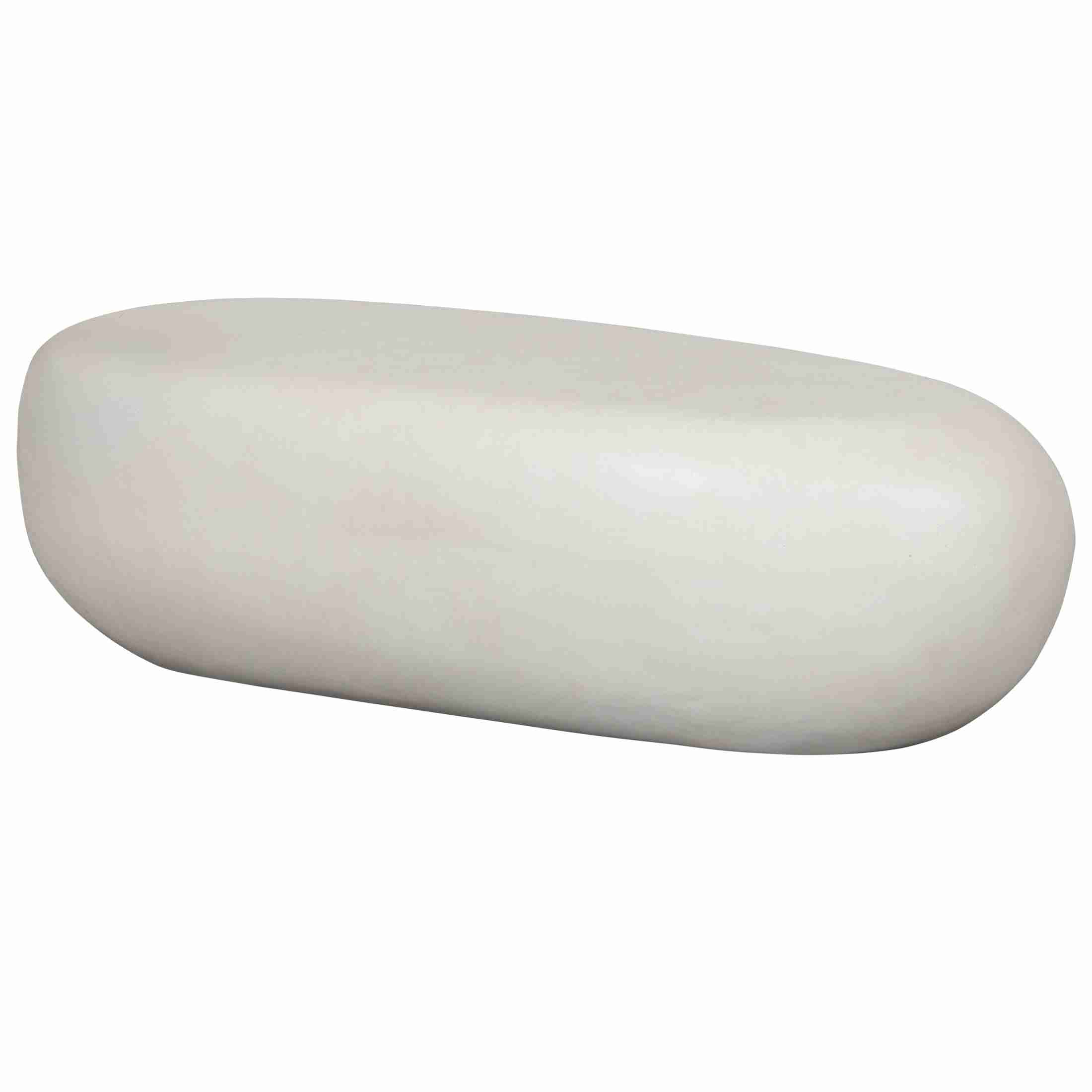 vtwonen Salontafel Pebble Betonlook, 100 x 43cm - Wit - Organisch