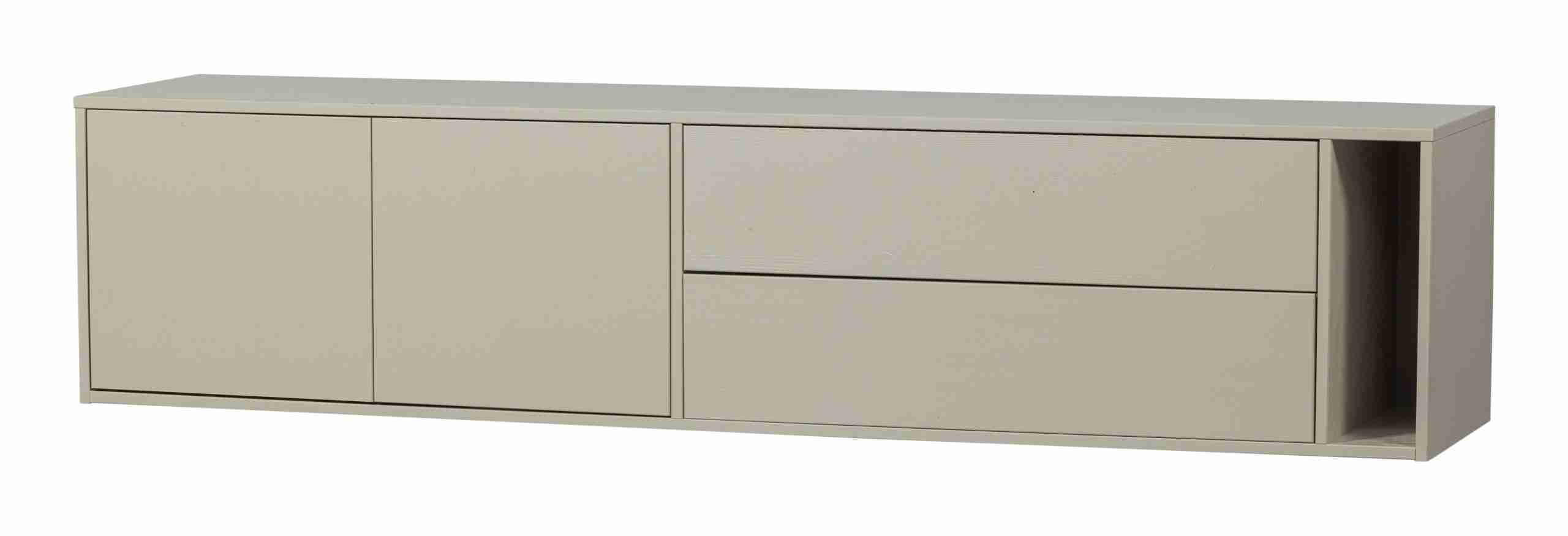 vtwonen TV-meubel Settle Down Grenenhout, 200cm - Dust