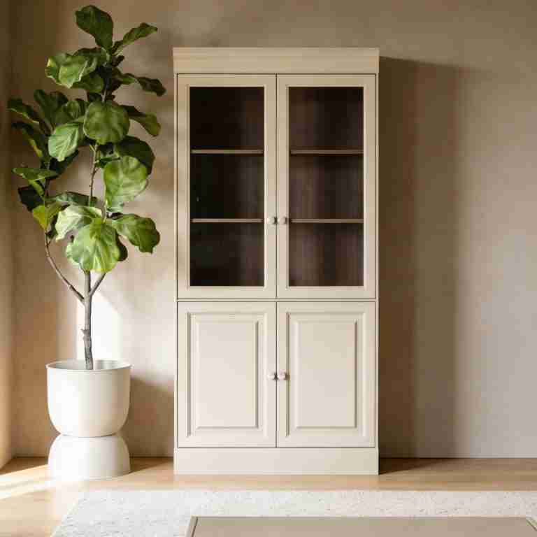 vtwonen Vitrinekast Chow 2-deurs - Beige