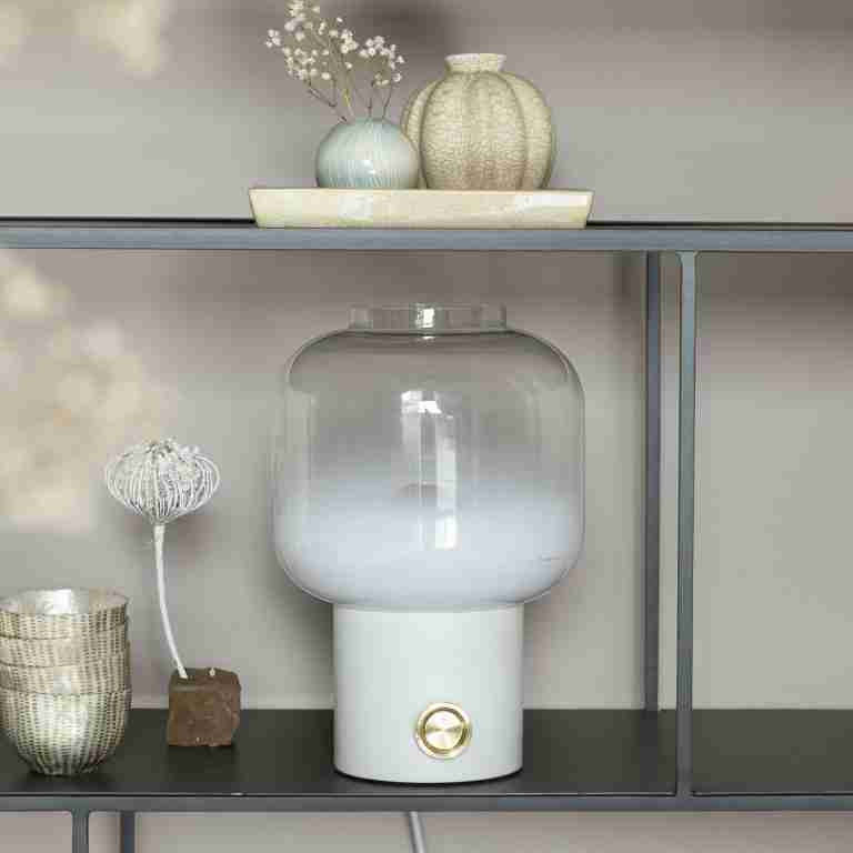 Zuiver Tafellamp 'Moody' Glas, kleur Wit