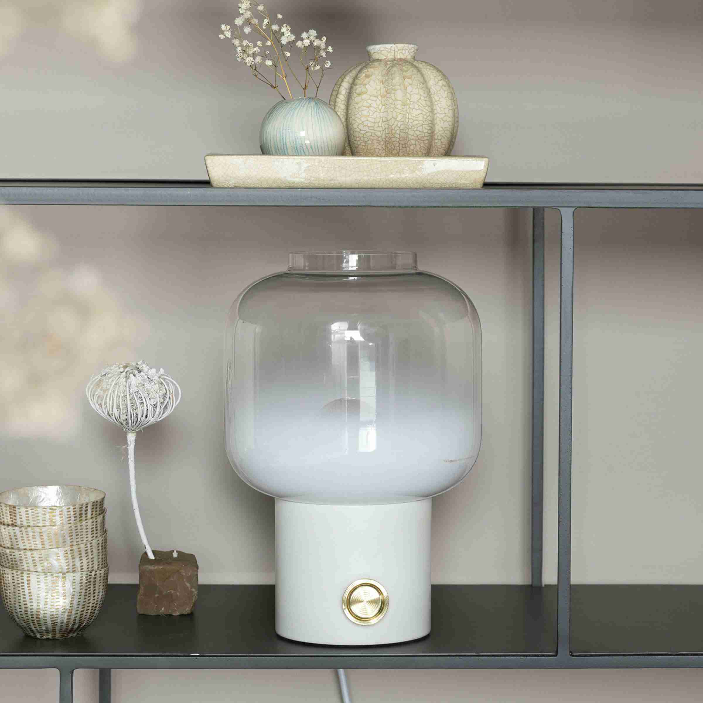 Zuiver Tafellamp 'Moody' Glas, kleur Wit