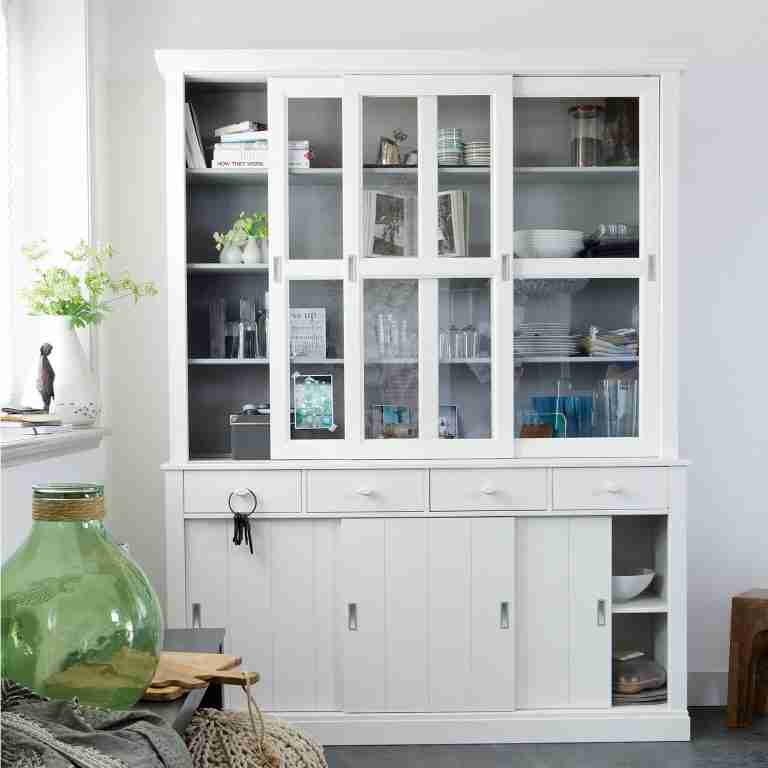WOOOD Vitrinekast 'Lagos', kleur wit